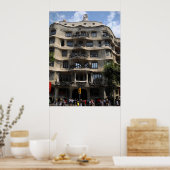 Barcelona Spanien Gaudi Gebäude Poster (Küche)