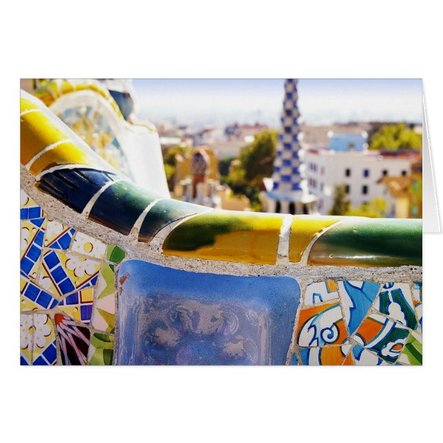 Barcelona Spanien Gaudi Park Guell Foto (Vorderseite (Horizontal))