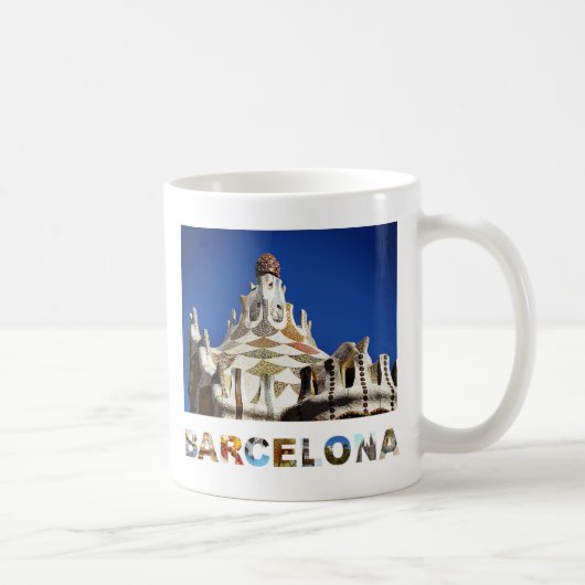 Barcelona Spanien Gaudi Park Guell Foto Kaffeetasse (Rechts)
