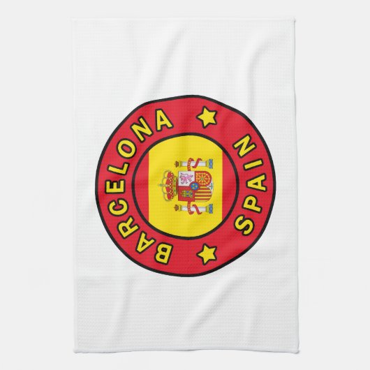 Barcelona Spanien Geschirrtuch (Vertikal)