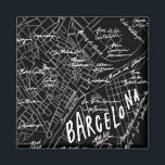 Barcelona Spanien Karte Magnet - Schwarzer Vintage<br><div class="desc">Handgezeichnete Karte von Barcelona,  Spanien,  von Morgan Harper Nichols</div>