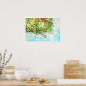 Barcelona, Spanien Karte Poster (Küche)