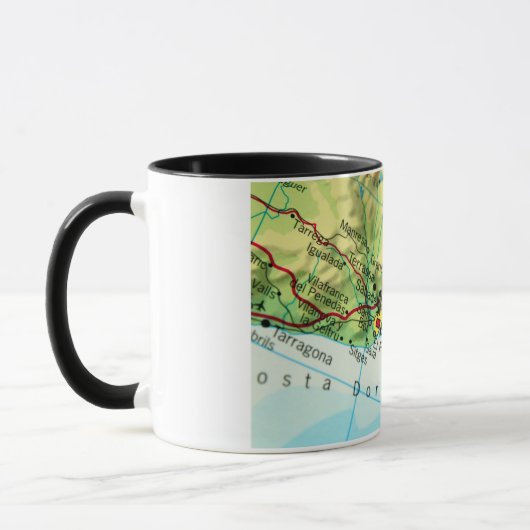 Barcelona, Spanien Karte Tasse (Links)