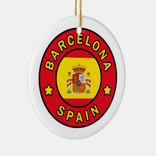 Barcelona Spanien Keramik Ornament (Rechts)