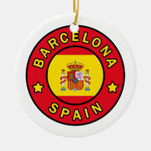 Barcelona Spanien Keramik Ornament