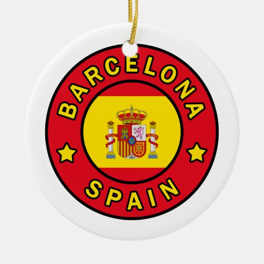 Barcelona Spanien Keramik Ornament (Vorne)