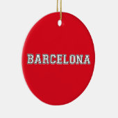 Barcelona Spanien Keramik Ornament (Rechts)