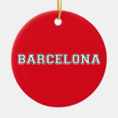 Barcelona Spanien Keramik Ornament (Vorne)