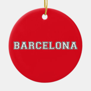 Barcelona Spanien Keramik Ornament