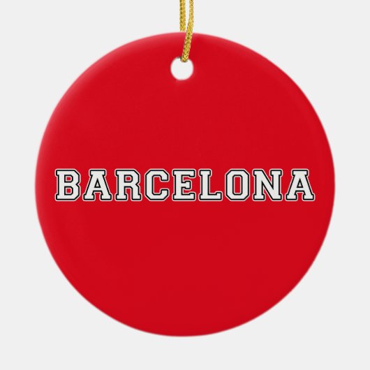 Barcelona Spanien Keramik Ornament (Vorne)