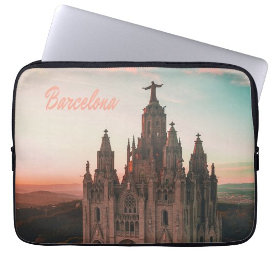 Barcelona Spanien Kirche Laptopschutzhülle (Vorderseite)