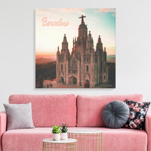 Barcelona Spanien Kirche Leinwanddruck (Insitu (Wohnzimmer))