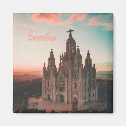 Barcelona Spanien Kirche Magnet (Vorne)