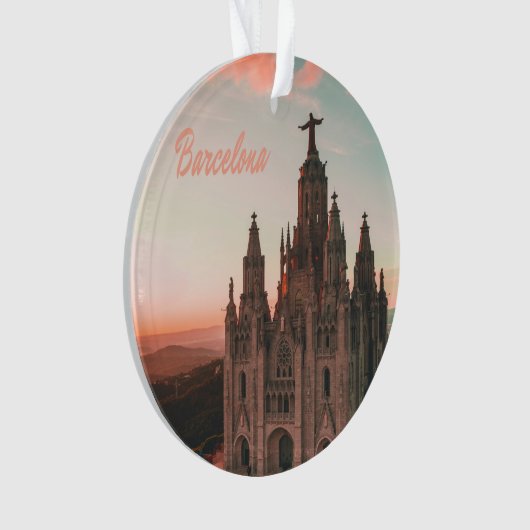Barcelona-Spanien-Kirche Ornament (Vorderseite)