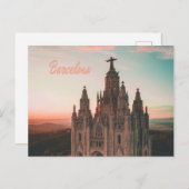 Barcelona Spanien Kirche Postkarte (Vorne/Hinten)