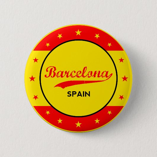 Barcelona, Spanien, Kreis mit Flaggenfarben Button (Vorderseite)