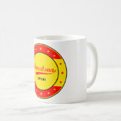 Barcelona, Spanien, Kreis mit Flaggenfarben Kaffeetasse (VorderseiteRechts)