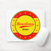 Barcelona, Spanien, Kreis mit Flaggenfarben Mousepad (Mit Mouse)