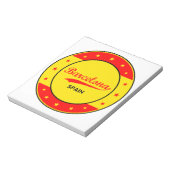 Barcelona, Spanien, Kreis mit Flaggenfarben Notizblock (Rotiert)