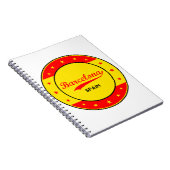 Barcelona, Spanien, Kreis mit Flaggenfarben Notizblock (Rechte Seite)