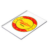 Barcelona, Spanien, Kreis mit Flaggenfarben Notizblock (Linke Seite)