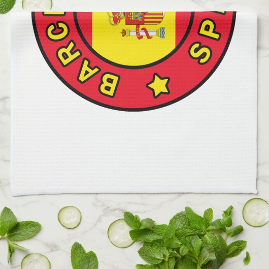 Barcelona Spanien Küchentuch (Gefaltet)