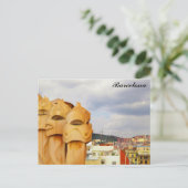 Barcelona Spanien La Pedrera Gaudi Foto Postkarte (Stehend Vorderseite)
