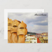 Barcelona Spanien La Pedrera Gaudi Foto Postkarte (Vorne/Hinten)