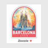 Barcelona Spanien La Sagrada Familia Aufkleber (Blatt)
