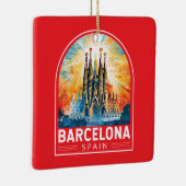 Barcelona Spanien La Sagrada Familia Keramikornament (Rechts)