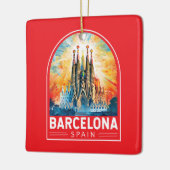Barcelona Spanien La Sagrada Familia Keramikornament (Links)