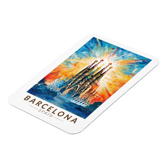 Barcelona Spanien La Sagrada Familia Magnet (Linke Seite)