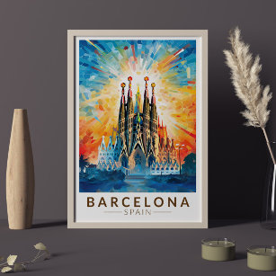 Barcelona Spanien La Sagrada Familia Poster