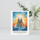 Barcelona Spanien La Sagrada Familia Postkarte (Stehend Vorderseite)