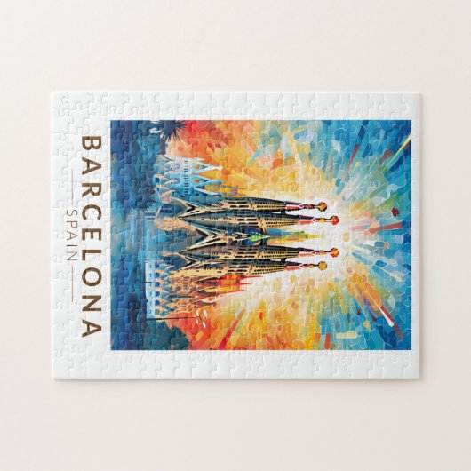 Barcelona Spanien La Sagrada Familia Puzzle (Horizontal)