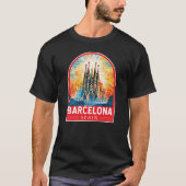 Barcelona Spanien La Sagrada Familia T-Shirt (Vorderseite)