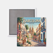 Barcelona, Spanien Magnet (Vorderseite/Rückseite)