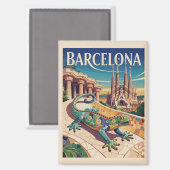 Barcelona Spanien Magnet (Vorderseite/Rückseite)
