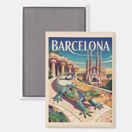 Barcelona Spanien Magnet (Vorderseite/Rückseite)