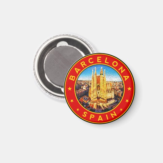 Barcelona Spanien Magnet (Vorderseite/Rückseite)
