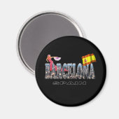 Barcelona Spanien Magnet (Vorderseite/Rückseite)