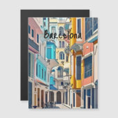 Barcelona Spanien Magnetkarte (Vorne/Hinten)
