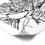 Barcelona Spanien Minimal Modern Street Karte Poster (Ecke)