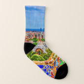 Barcelona Spanien Moderne Kunstfotografie Socken (Rechts - Außen)