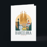 Barcelona Spanien Niedliches spanisches Reisegesch Karte<br><div class="desc">Geschenk für Damen,  Herren & Kinder,  die Liebe spain,  España,  Reisen in Europa,  Barcelona,  Madrider und spanisch Essen. Für die Fußballfans gibt es diesen Vintagen Geburtstag,  Vatertag oder Weihnachtsgeschenk.</div>