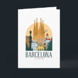 Barcelona Spanien Niedliches spanisches Reisegesch Karte<br><div class="desc">Geschenk für Damen,  Herren & Kinder,  die Liebe spain,  España,  Reisen in Europa,  Barcelona,  Madrider und spanisch Essen. Für die Fußballfans gibt es diesen Vintagen Geburtstag,  Vatertag oder Weihnachtsgeschenk.</div>