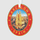 Barcelona Spanien Ornament (Vorderseite)