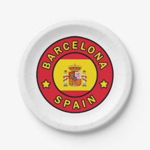 Barcelona Spanien Pappteller
