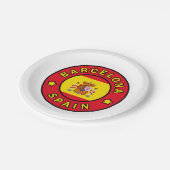 Barcelona Spanien Pappteller (Schrägansicht)