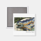 Barcelona Spanien Parc Guell Mosaic Lizard Magnet (Vorderseite/Rückseite)